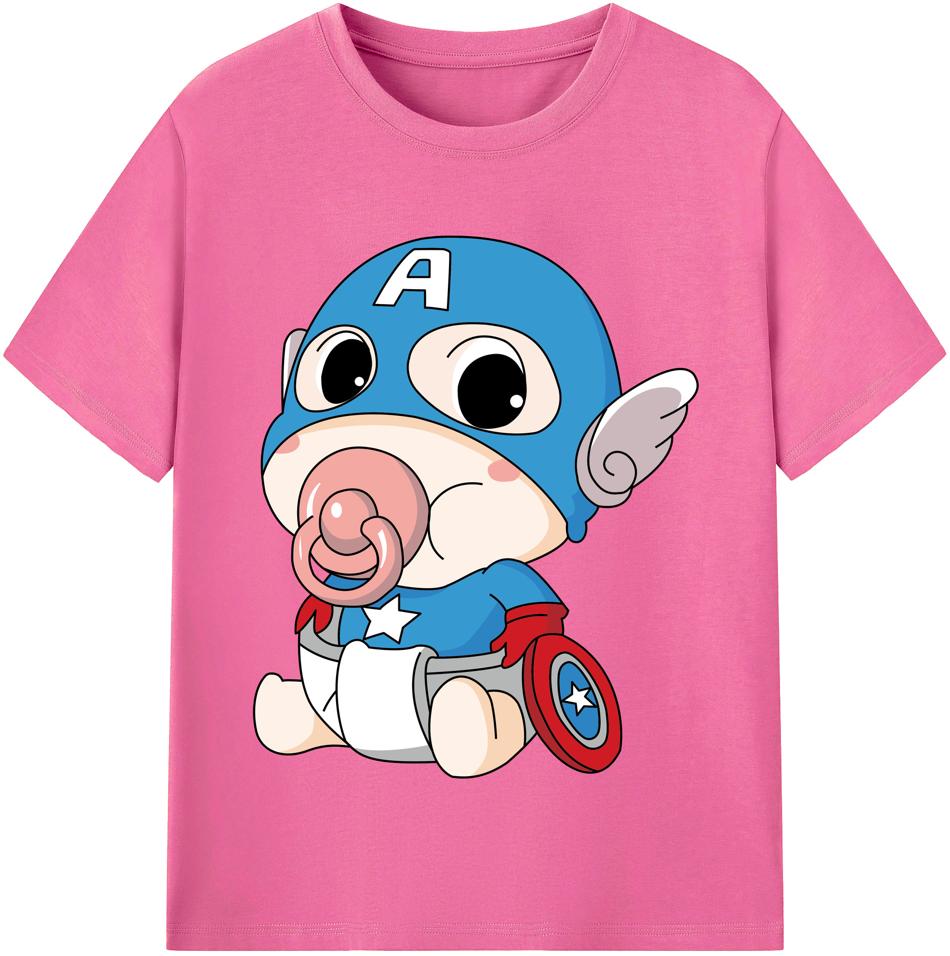 （画像用） アベンジャーズ The Avengers レディースカジュアルプリントTシャツ（綿100％）